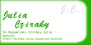 julia cziraky business card
