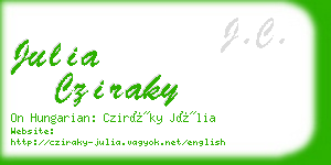 julia cziraky business card